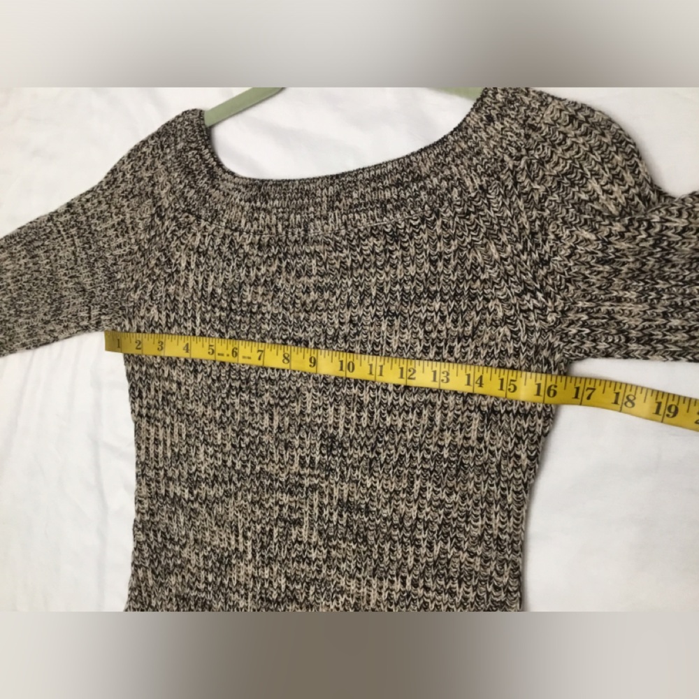 H&M Textured Tan Long Sleeve Dress - Picture 7 of 12